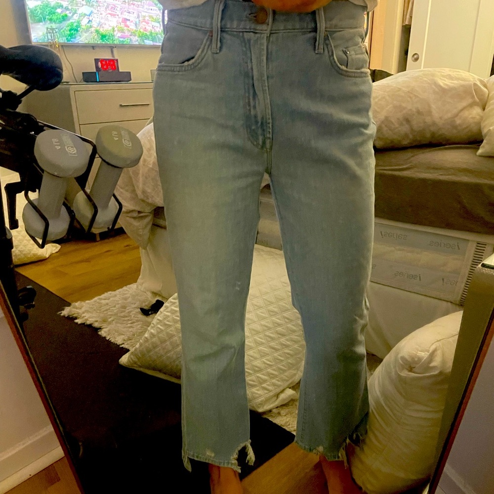 Mother jeans size 28 the insider crow chew